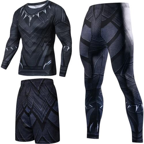Men Sportswear Homme Compre Compression Sport Suits Quick Dry Clothes Sports Joggers Training Gym Fitness Tracksuits Running Set