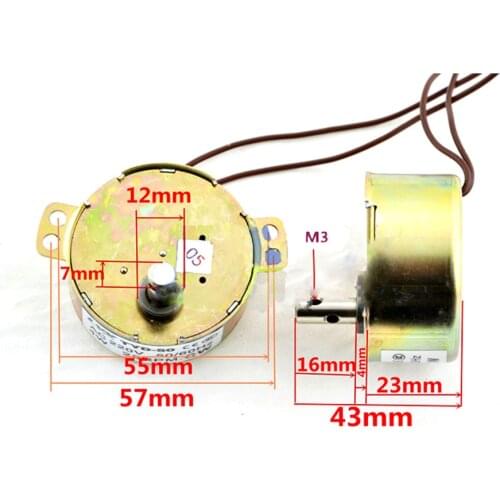 For TYD-50 AC 220V-240V 50RPM 4W 50/60Hz Shaft Dia Fan Synchronous Motor