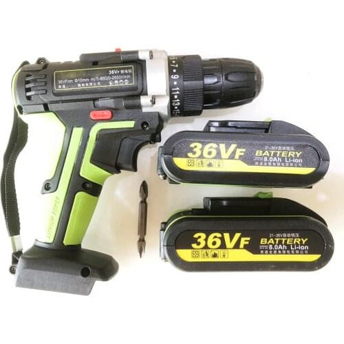 36V Cordless Electric Drill Hammer Wrench Double Speed Adjustment LED lighting Tools Screwdriver Power Tools