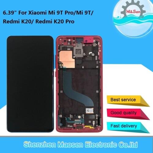 6.39"Original M&Sen For Xiaomi Mi 9T Pro Mi9T Mi9 T Pro/Redmi K20 K20 Pro AMOLED LCD Screen Display Frame+Touch Panel Digitizier