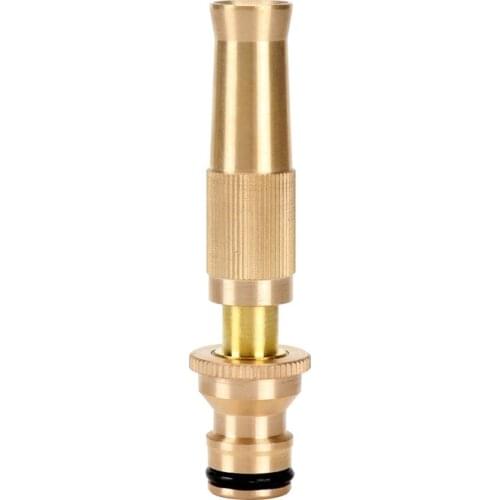 High Pressure Hose Nozzle Heavy Duty , Brass Water Hose Nozzles for Garden Hoses, Adjustable Function