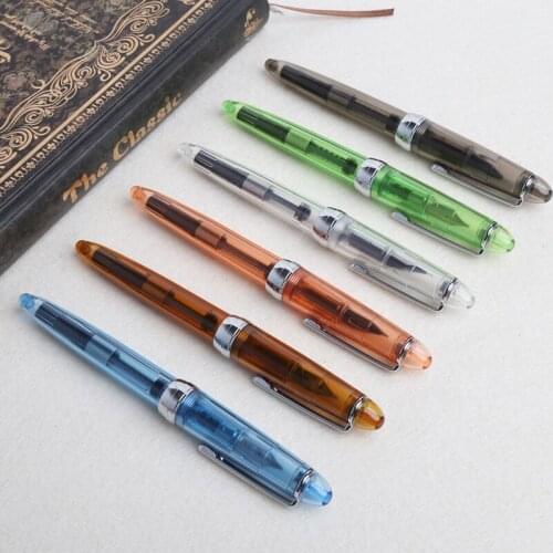 JINHAO 992 Transparent Fountain Pen 0.5mm Stationery Supplies Writing Tools Gift K5DB