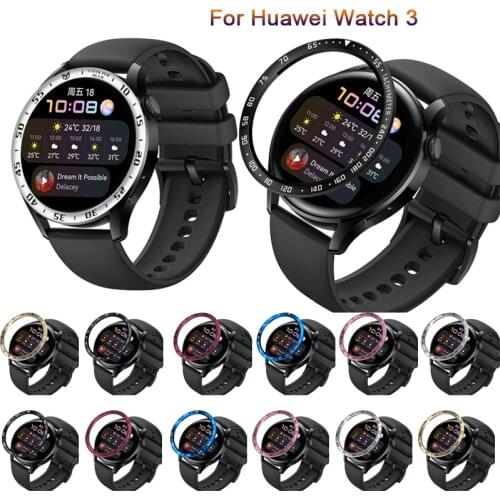 Alloy Bezel Ring Cover For Huawei Watch 3 Smart watch Dial Adhesive Anti Scratch protection metal case For Huawei Watch3 Fashion