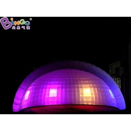 Free shipping 6x4x3 meters Inflatable half dome tent LED lighting Blow up tent with blower for kids toy tents