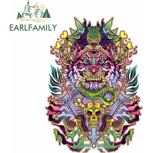 EARLFAMILY 13cm x 9.5cm for Tropical King Car Stickers Waterproof Motorcycle Helmet Snowboard Camper Fine Decal DIY 3D Graphics