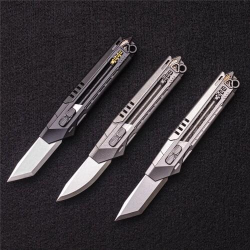 NAITHAWK MT9 Cutter Utility Knife 9Cr18MoV Blade Paper Cutting TC21 Titanium Alloy Handle Knife for Office EDC Camping Gift