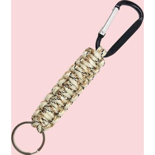 Outdoor Keychain Ring Camping Carabiner Military Cord Rope Camping Survival Kit Emergency Knot Bottle Opener Tools