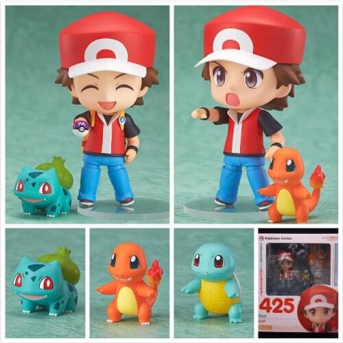 Q Version Cute Clay Pet Elf Pokemon Champion Edition RED Crimson Garage Kit Clay Magic Baby Pokemon Pet Elf Crimson Gift