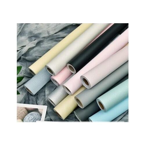 Wallpaper self adhesive ten meters bedroom warm and waterproof dormitory living room 3D solid wall sticker 10 meters pure color