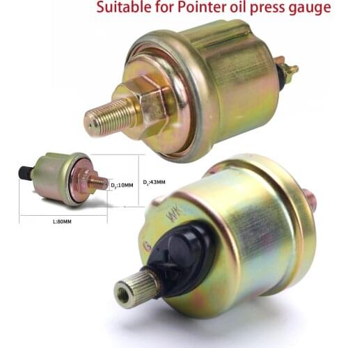 1 Piece Oil pressure Sensor Replacement for Pointer oil press gauge 12V 1/8 NPT
