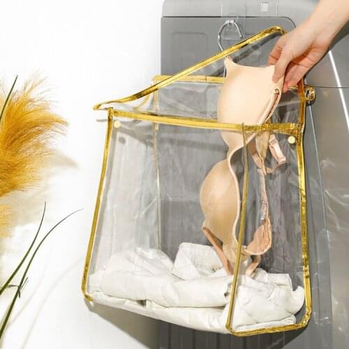 MLGB Waterproof Transparent Bathroom Storage Bag for Clohes Phone Hanging Hook Shower Bags Home Dormitory Bath Organizer