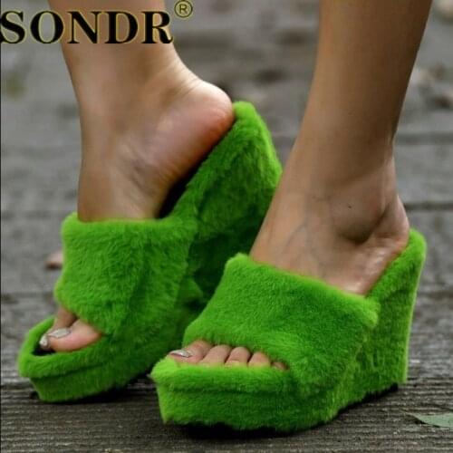 Women Slippers Sandals 2021 New Heels Woman Slippers Platform Wedges Shoes Ladies Summer Slides Mujer Flip Flops Plus Size