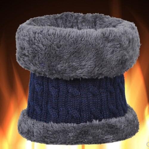 Winter Warm Scarf Women Men Knitted Plus Velvet Thicken Outdoor Cycling Neck Buff Ring Scarves Bufandas Echarpe Femme Foulard