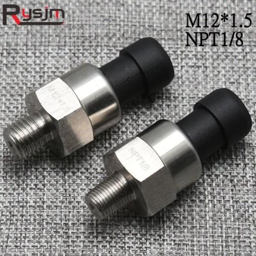 1/8NPT Car Oil Pressure Sensor With 3M line Fit 12V/24V Auto Car Trucks M12*1.5 / M14*1.5/ M16*1.5 / M18*1.5 Press gauge Sensor