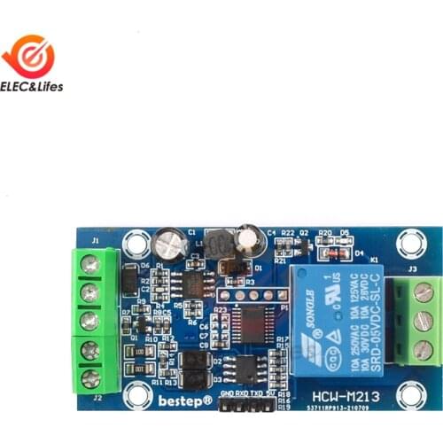 Modbus RTU 7-24V 1 Way Relay module 10A/250V AC 10A/30V DC Relay RS485/TTL UART Communication Anti-reverse connection protection