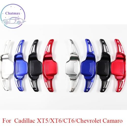 2 Styles DSG For Cadillac CT6 XT5 XT6 16-21/Chevrolet Camaro 12-15 Aluminum Alloy Steering Wheel Shift Paddle Shifters Extension