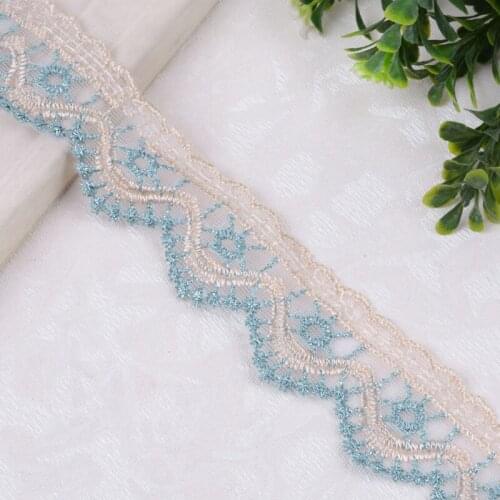 26Yards Handmade DIY Clothing Accessories Floral Embroidery Lace Fabric Width 3.5cm Curtains Sofa Lace Trim Home Decoration