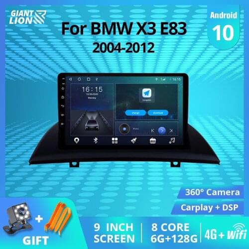 2DIN Android10.0 Car Radio For BMW X3 E83 2004-2012 GPS Navigation Stereo Receiver DSP Auto Radio Car Receiver NO 2DIN DVD IGO