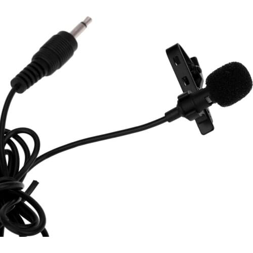 3.5mm Wired Mini Microphone Lapel Lavalier Tie Clip Metal Mono Microphone High Quality with Collar Clip for Lound Speaker