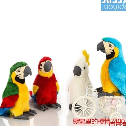 Free shipping 4 style parrot plush toys, simulation animal stuffed doll for Christmas gift