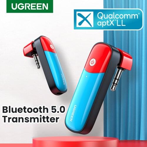 UGREEN Bluetooth 5.0 Transmitter 3.5mm Audio Adapter Design for Nintendo Switch APTX LL Wireless Transmitter