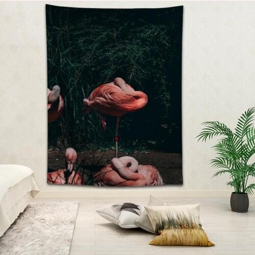 New arrival custom Flamingo printing tapestry More Size home living room bedroom decorative wall blanket