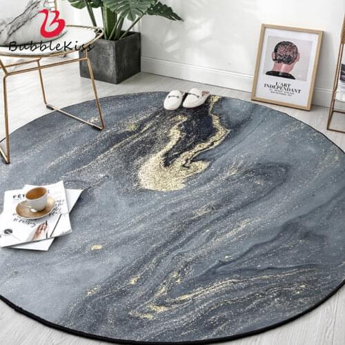 Bubble Kiss Round Carpets For Living Room Gray Rugs Luxury Abstract Home Carpet Customized Door Floor Mat Bedroom Decor Area Rug
