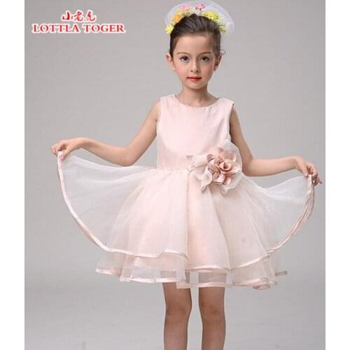 2016Fashion baby girl birthday party dress baptism christmas christmas easter gown child princess lace flower dress 3 - 12 years