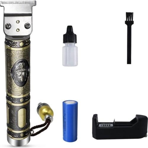 Hair Outliner Grooming Trimmer Small Silver Tube Small Copper Tube Hair Salon Battery Carving Electric Clipper