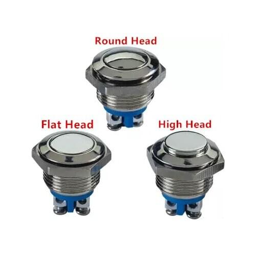 The 22mm Metal Push Button Switch Reset Button Instant Doorbell Car Horn Waterproof Stainless Steel for Car Auto Engine Start