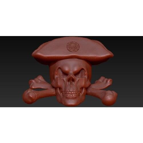 New 3D model for cnc 3D carved figure sculpture machine in STL file -Pirate Skull