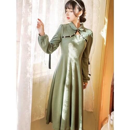 2021 new fashion womens clothing Peter pan Collar Vintage dress for women dresses women