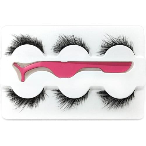 NEW 3pairs Faux 3D Mink Lashes Set Natural Long False Eyelashes Dramatic Volume Fake Lashes Makeup Extension Eyelashes