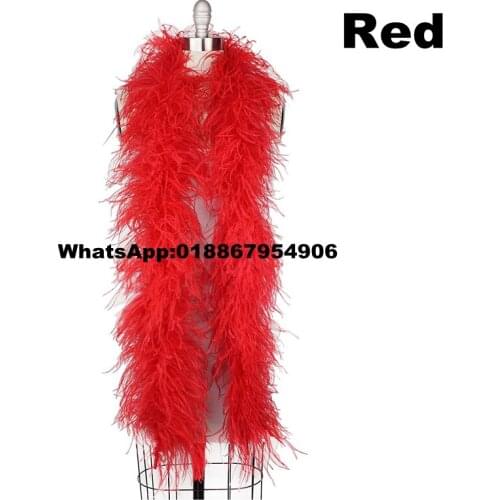 New Arrival 10meters/lot plumage cheap dyed Red ostrich feather boa fringes strips for wedding&party decorations 4ply