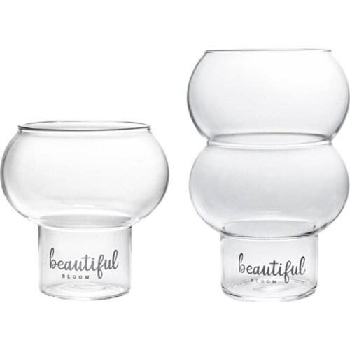 New Nordic Minimalist Style Cocktail Ball Glass Shaped Spherical Desserts House Sweetmeats Heat Resistant Ice Cream Mugs