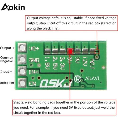 Ultra-Small Mini DC-DC Step Down Power Supply Module 3A Buck Converter Adjustable 1.8V 2.5V 3.3V 5V 9V 12V for Arduino diy kit