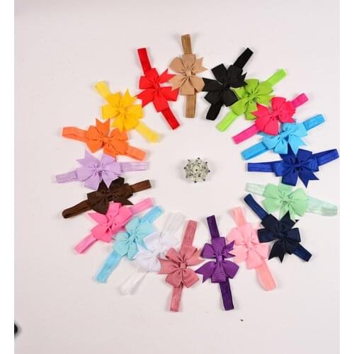 10pcs baby girl headband Infant hair accessories band bows newborn Headwear tiara Gift Toddlers bandage Ribbon headwrap cloth