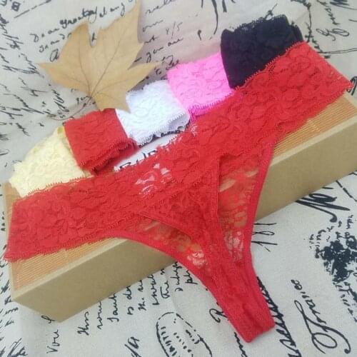 L XL XXL XXXL adjusted Sexy cozy Lace Briefs g thongs Underwear Lingerie for women 1pcs zx1041