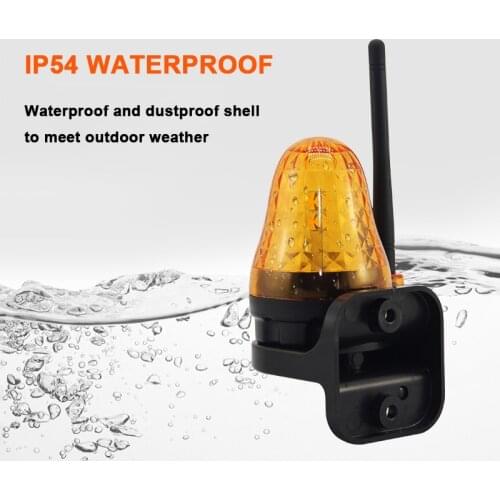 Universal 12V 24V 220V Outdoor LED Signal Alarm Light Strobe Flashing Light Wall Mount Emergency Warning Lamp for Gate Opener