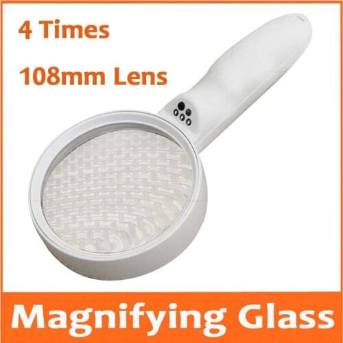 4 Times 108mm Double Lens Educational Insects observation Toy Gift Magnifier for old Man Child Handheld Reading magnifying glass