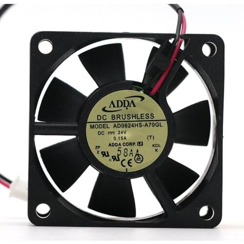 ADDA AD0624HS-A70GL 6025 60*60*25mm 6cm DC 24V 0.15A frequency converter cooling fan