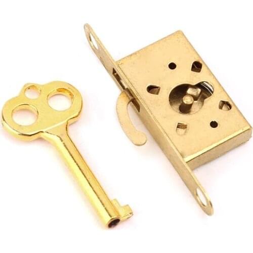 Vintage Drawer Lock With Key Antique Small Box Cabinet Door Locks Furniture Fittings