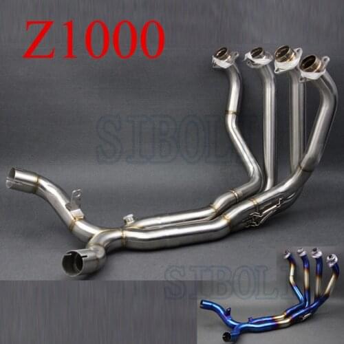 Z1000 Motorcycle Exhaust Muffler Pipe Blue Tube Full System FOR Kawasaki Z1000 2010 2011 2012 2013 2014 2015 2016 2017 2018 year