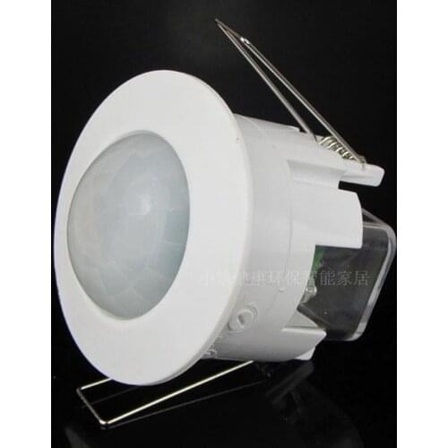 High quality 360 degree ceiling 110V/AC-220V/AC inlay pir sensor switch infrared motion sensor switch temperature sensor