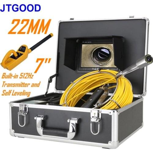 22MM Auto Self Leveling Built-in 512Hz Transmitter DVR WiFi HD1080P Camera and 512Hz Locator Receiver Pipe Inspection Camera Kit