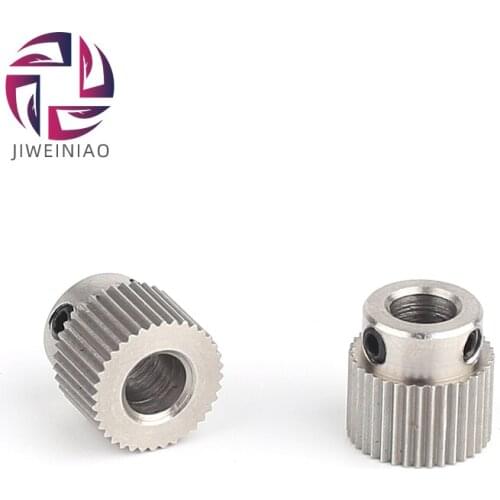5pcs/lot MK7 MK8 Gear 36tooth Bore 5mm Extruder Feeder Driver Pulley 3D Printers Parts Stainless Steel Teeth Wheels Tooth Part