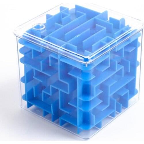 8*8*8cm 3D Transparent Maze Cube Game Six-sided Puzzle Speed Cube Rolling Ball Game Develop Intelligence Board Game