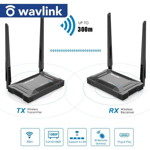 Wireless HDMI Extender 1000ft HDMI Transmitter & Receiver 5G Full-HD 1920x1080@60Hz video transmission HDMI 1.4 VGA Kit Extender