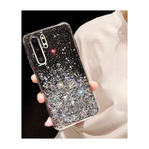 For Huawei P30 P20 Mate 20 Pro Case Liquid Quicksand Bling Glitter Transparent cover for huawei honor 20 Pro 20i V20 8 8X 9 10