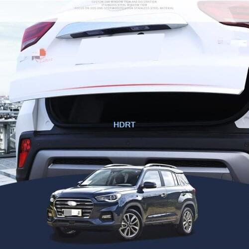 For Hyundai Ix35 Tucson 2018 2019 ABS Chrome Rear Trunk Back Door Cover Tail Gate Trim Boot Garnish Moulding Styling Sticker